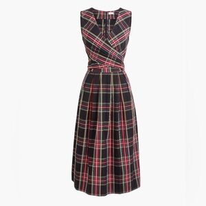 J.Crew Tartan V-Neck Wrap Dress Size 2